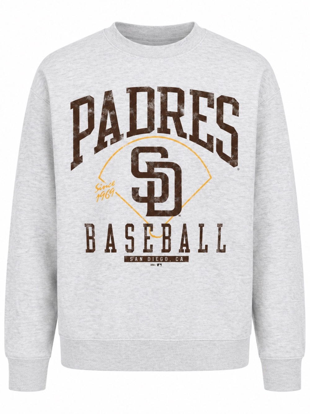 NWT MLB San Diego Padres Crewneck Sweatshirt Gray Men’s Large Genuine